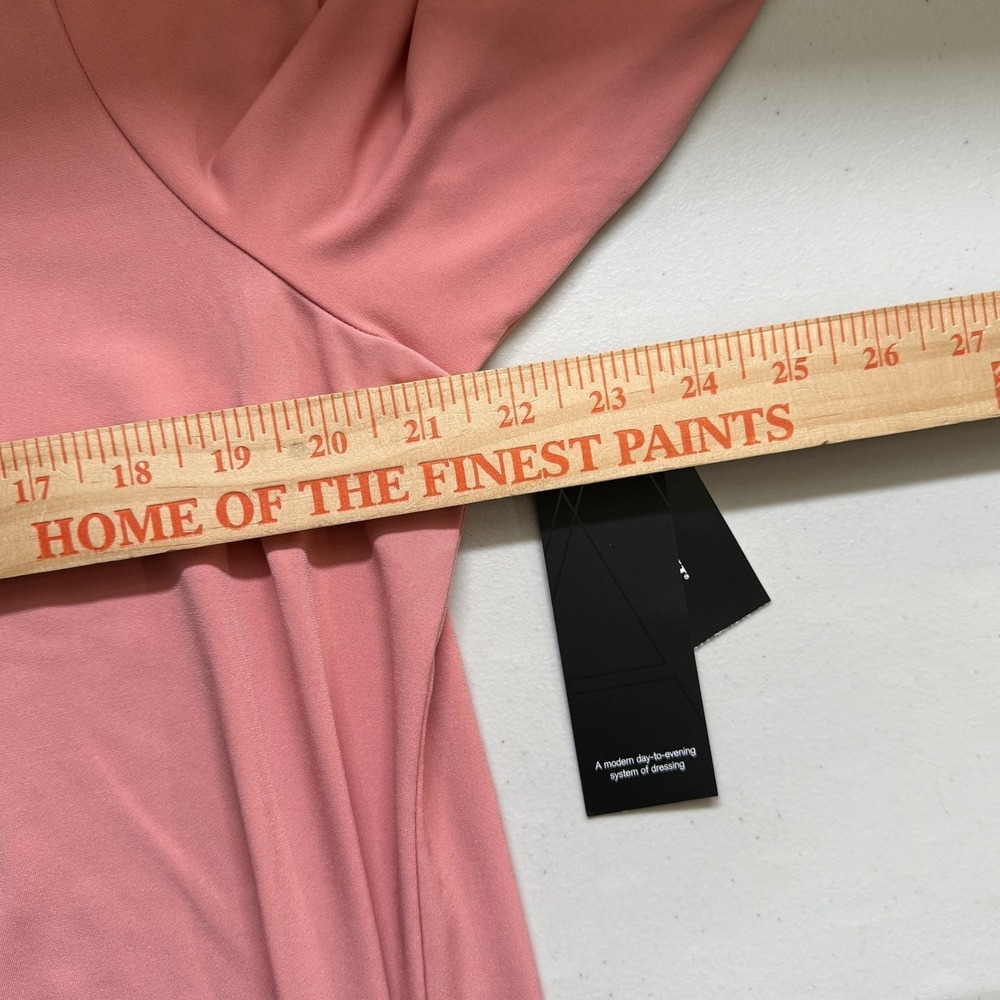 Alfani Tunic Top‎ Women XL Sunrise Coral 3/4 Sleeve Boat Neck Stretch - Picture 13 of 15